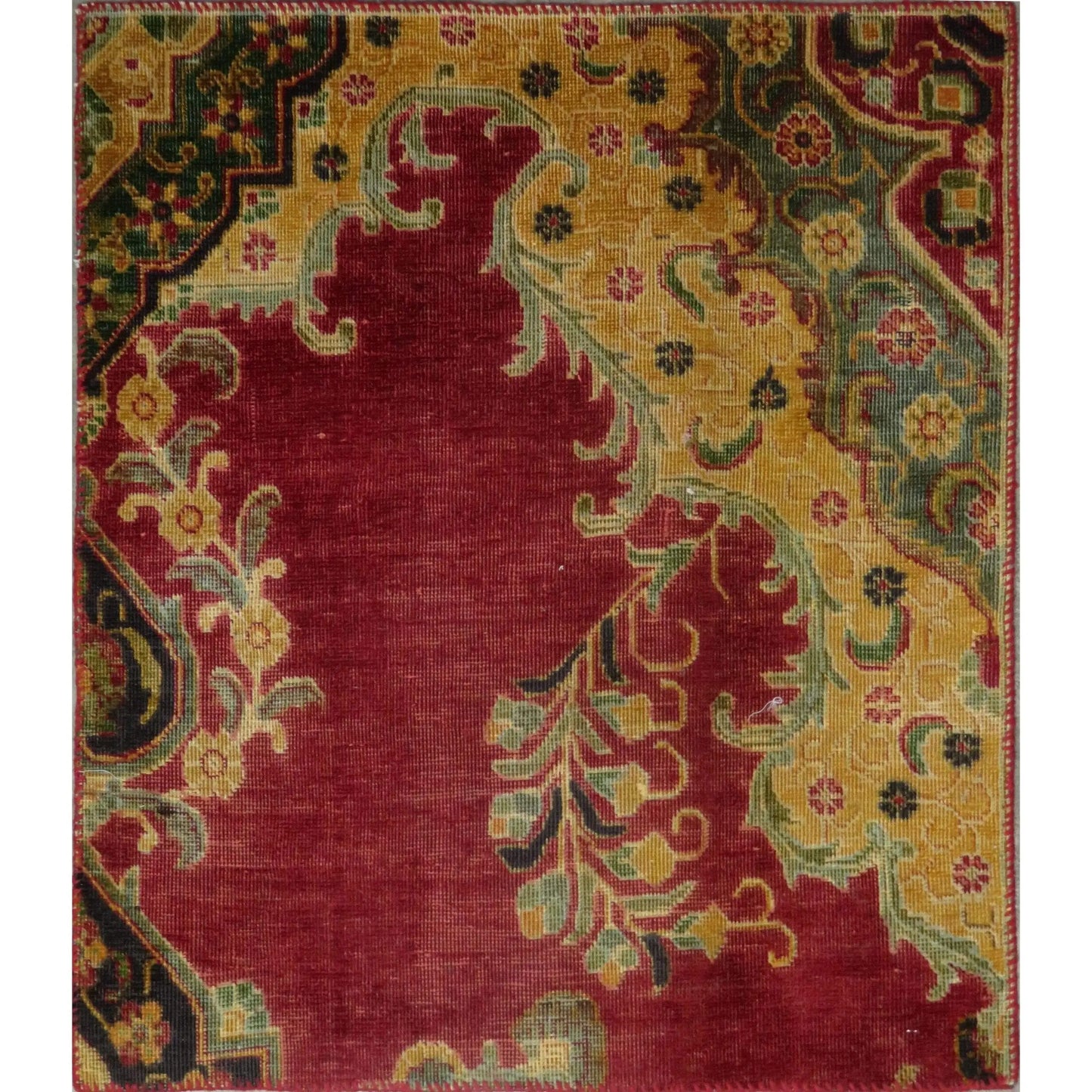 Hand-Knotted Persian Wool Rug _ Luxurious Vintage Design, 3'0" x 2', Artisan Crafted