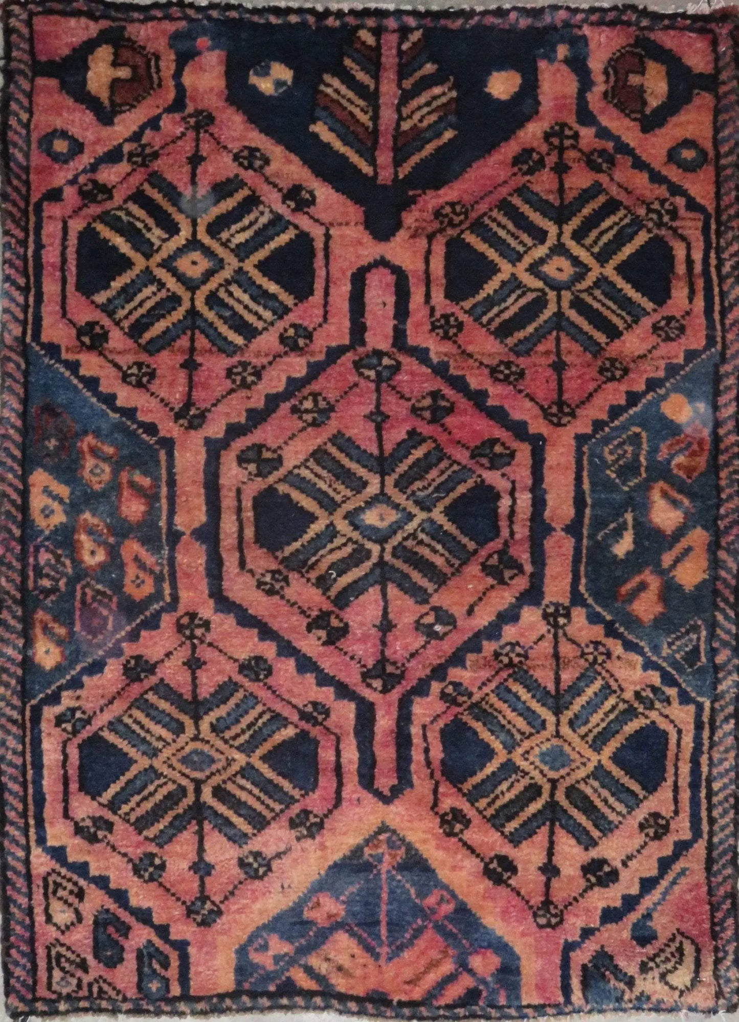 Hand-Knotted Vintage Rug 4'1" x 2'8"