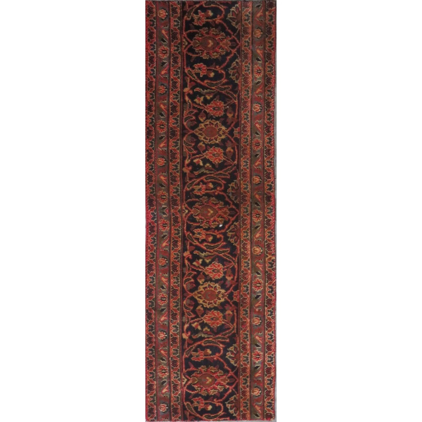 Hand-Knotted Persian Wool Rug _ Luxurious Vintage Design, 4'7" x 1'0", Artisan Crafted