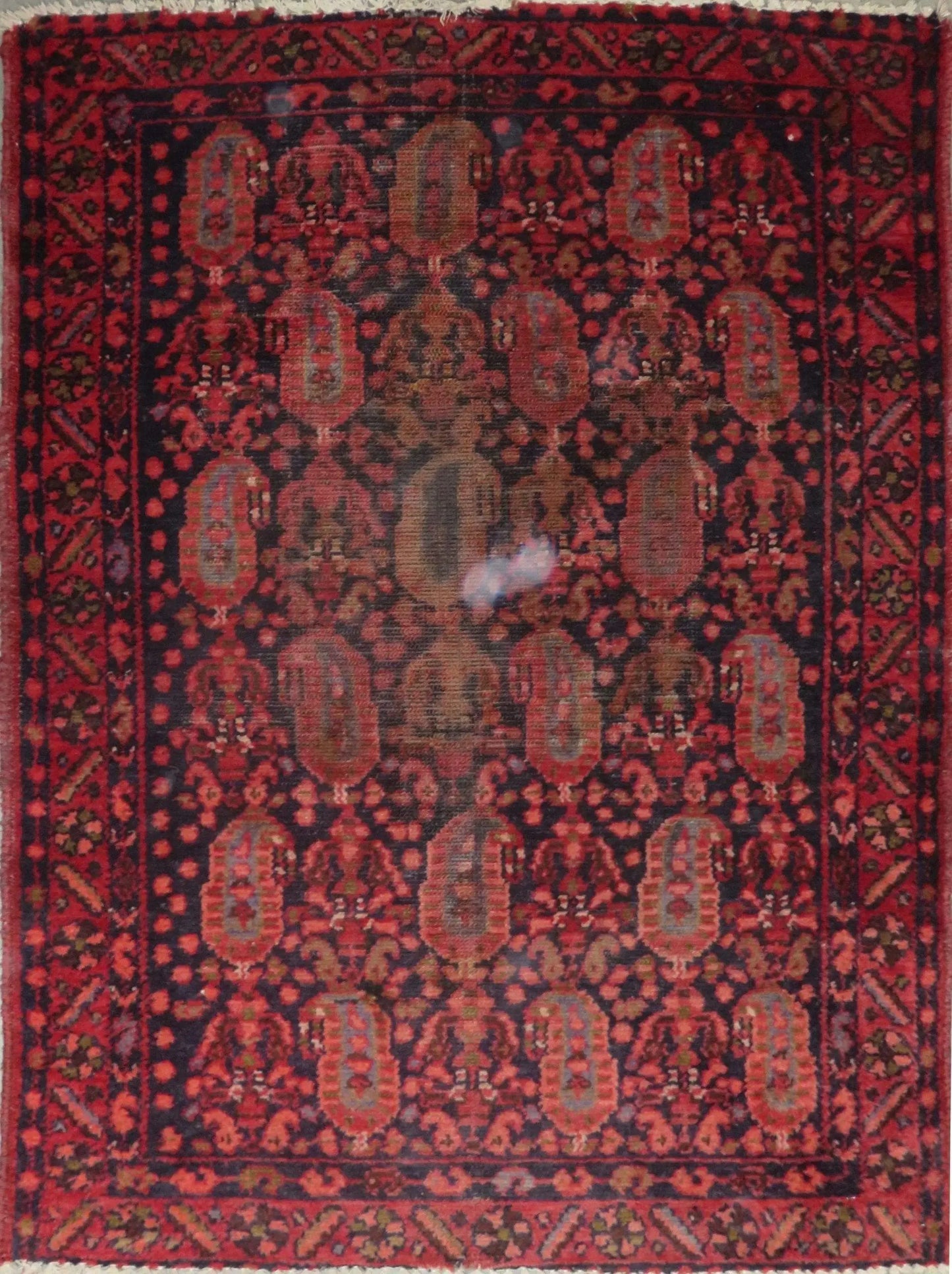 Hand-Knotted Persian Wool Rug _ Luxurious Vintage Design, 4'7" x 3'6", Artisan Crafted