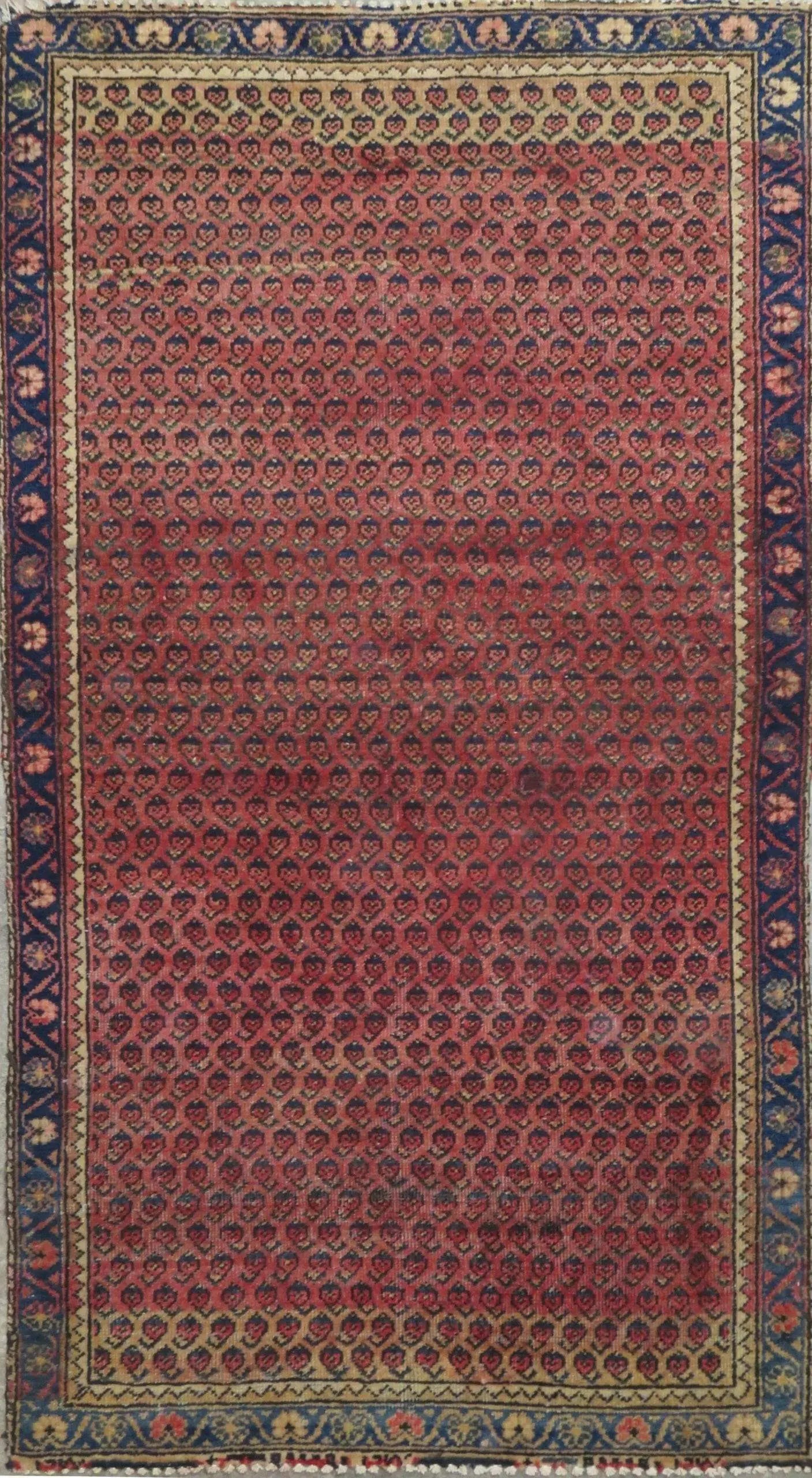 Hand-Knotted Persian Wool Rug _ Luxurious Vintage Design, 5'8" x 3'1", Artisan Crafted