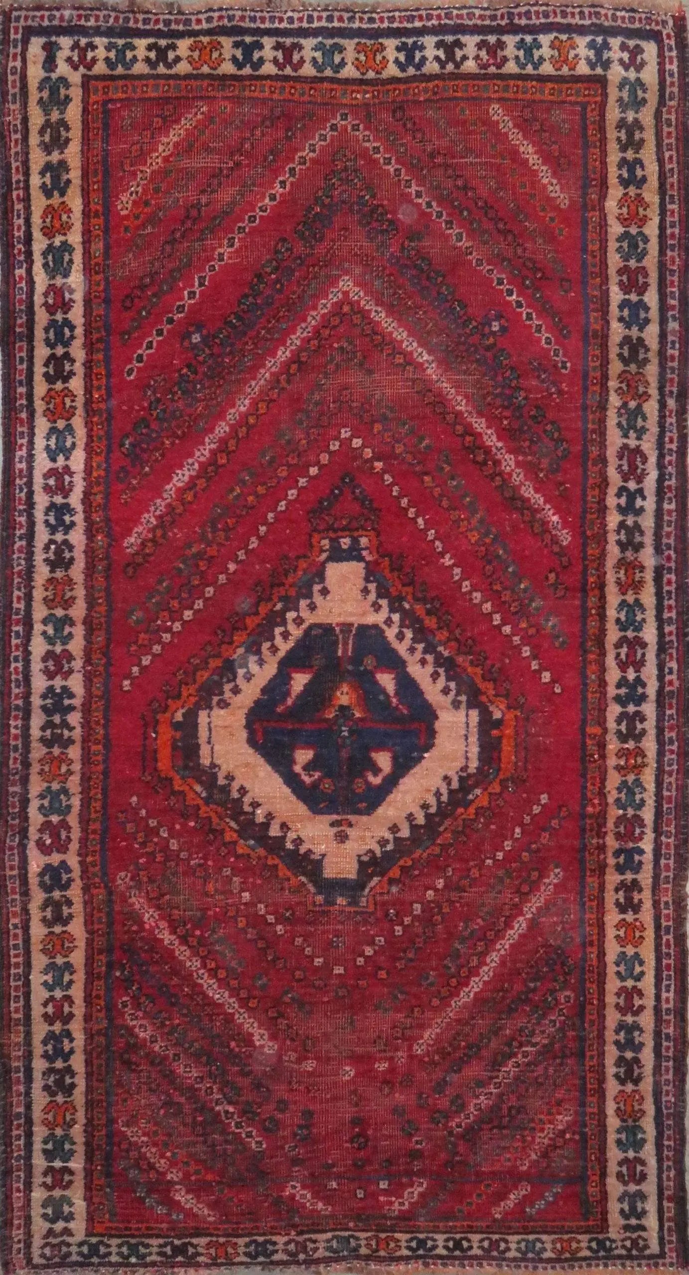 Hand-Knotted Persian Wool Rug _ Luxurious Vintage Design, 6'2" x 3'5", Artisan Crafted