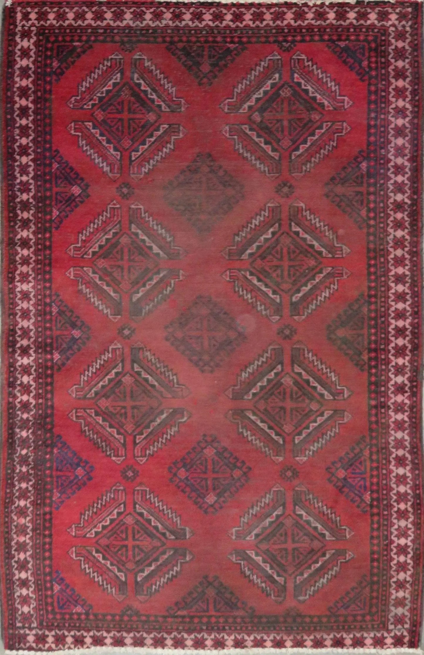 Hand-Knotted Vintage Rug 6'2" x 3'9"