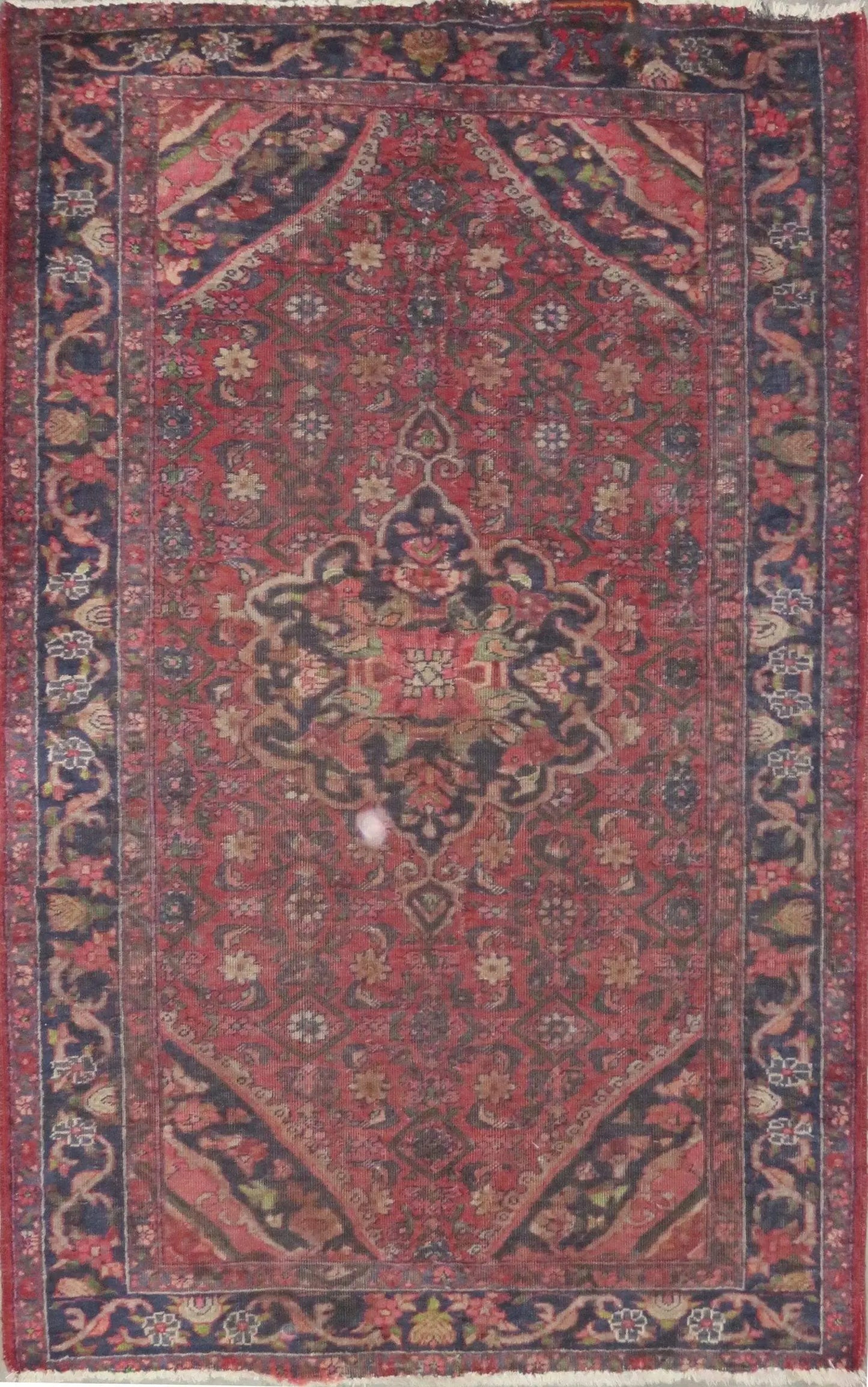 Hand-Knotted Persian Wool Rug _ Luxurious Vintage Design, 6'4" x 4'0", Artisan Crafted