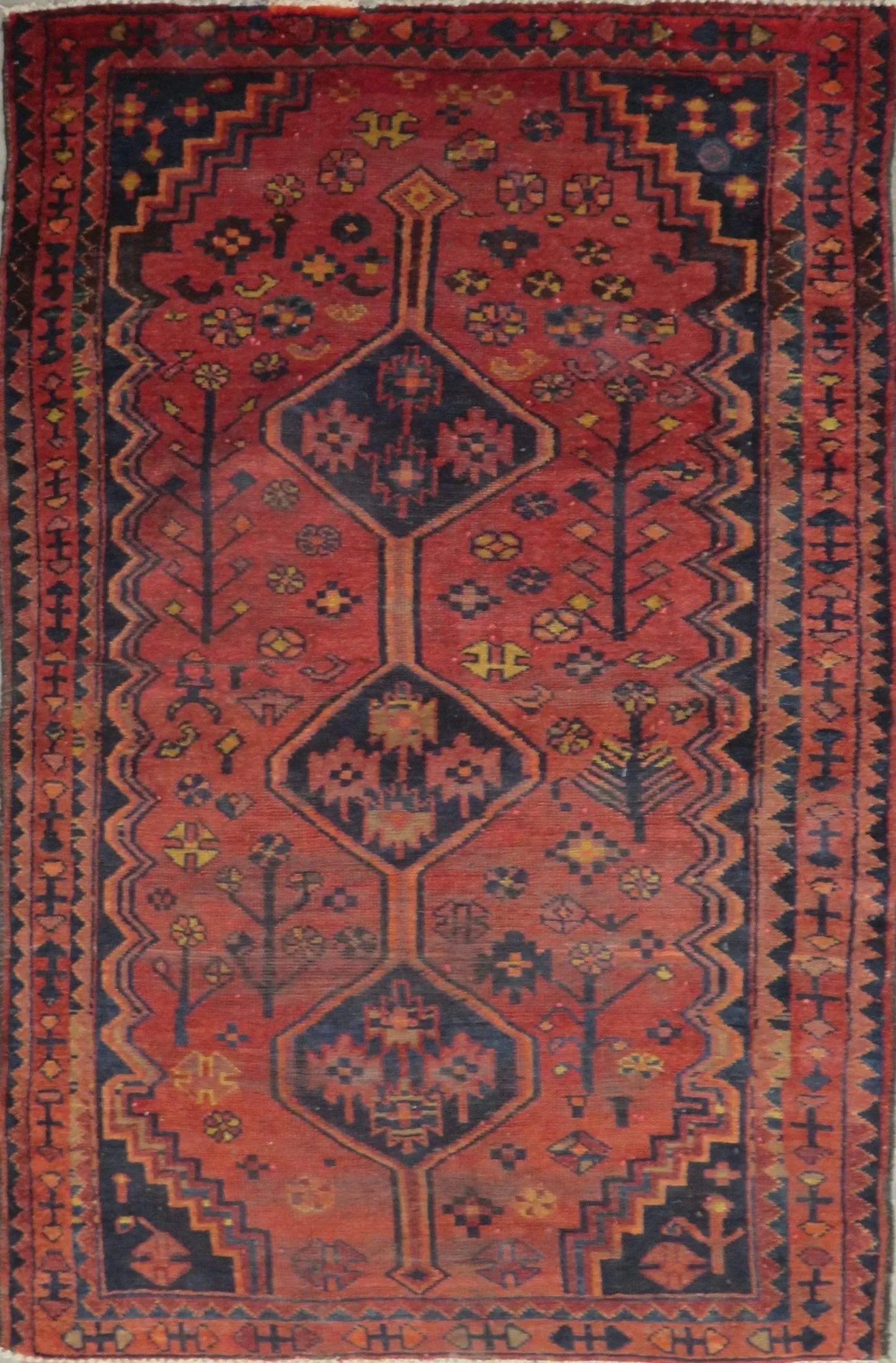 Hand-Knotted Vintage Rug 6'4" x 4'2"