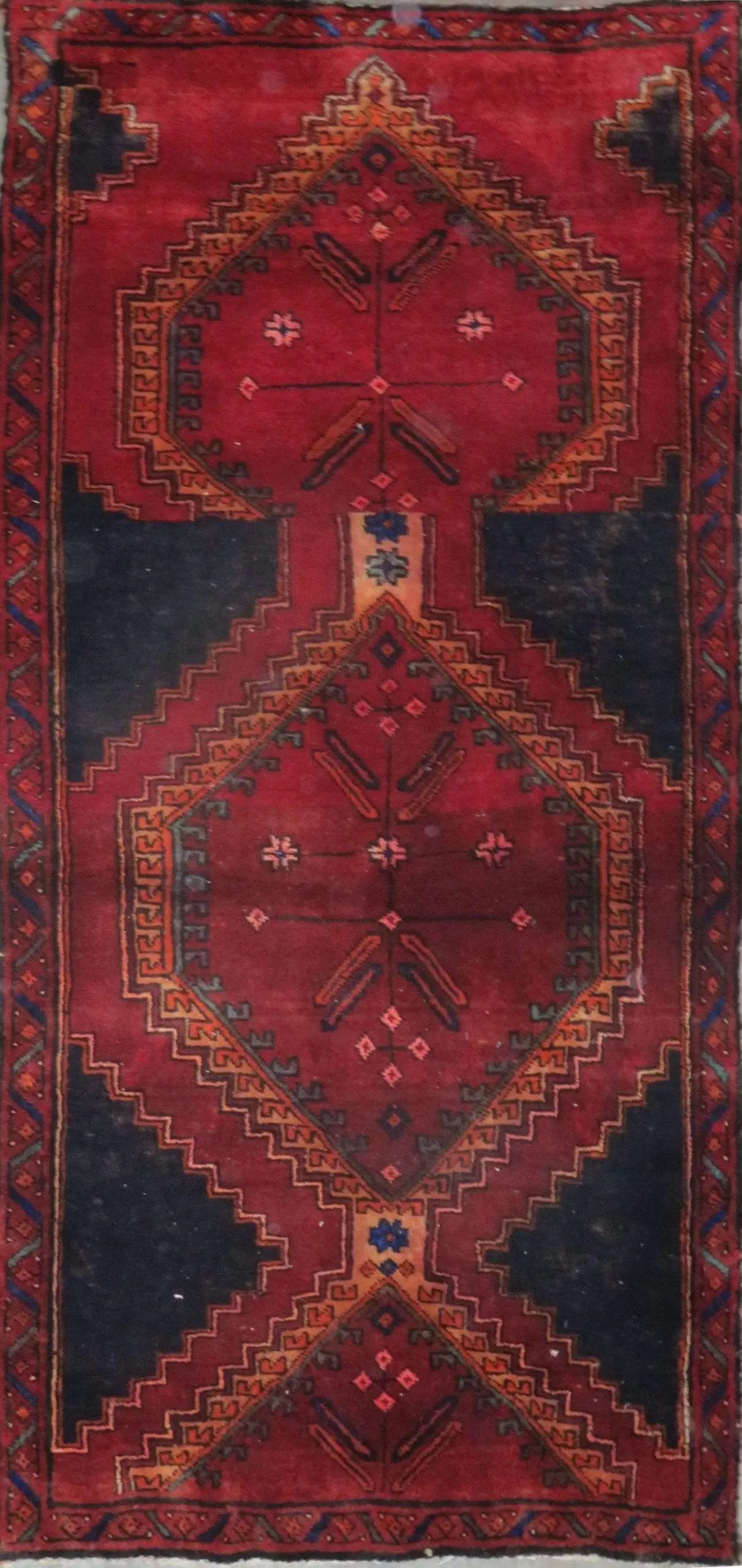 Hand-Knotted Vintage Rug 7'1" x 3'1"