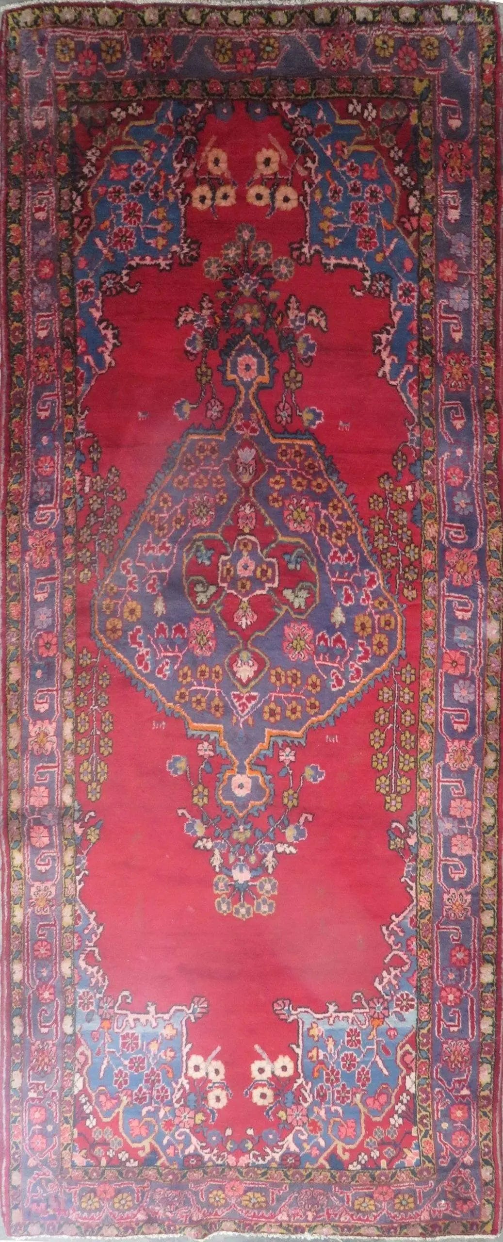 Hand-Knotted Persian Wool Rug _ Luxurious Vintage Design, 8'1" x 4'6", Artisan Crafted