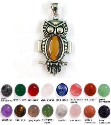Handmade Natural Stone Gemstone Pendant with Copper & Silver, Stone Size 10*14mm, No. 94 ABC Rugs Kilims