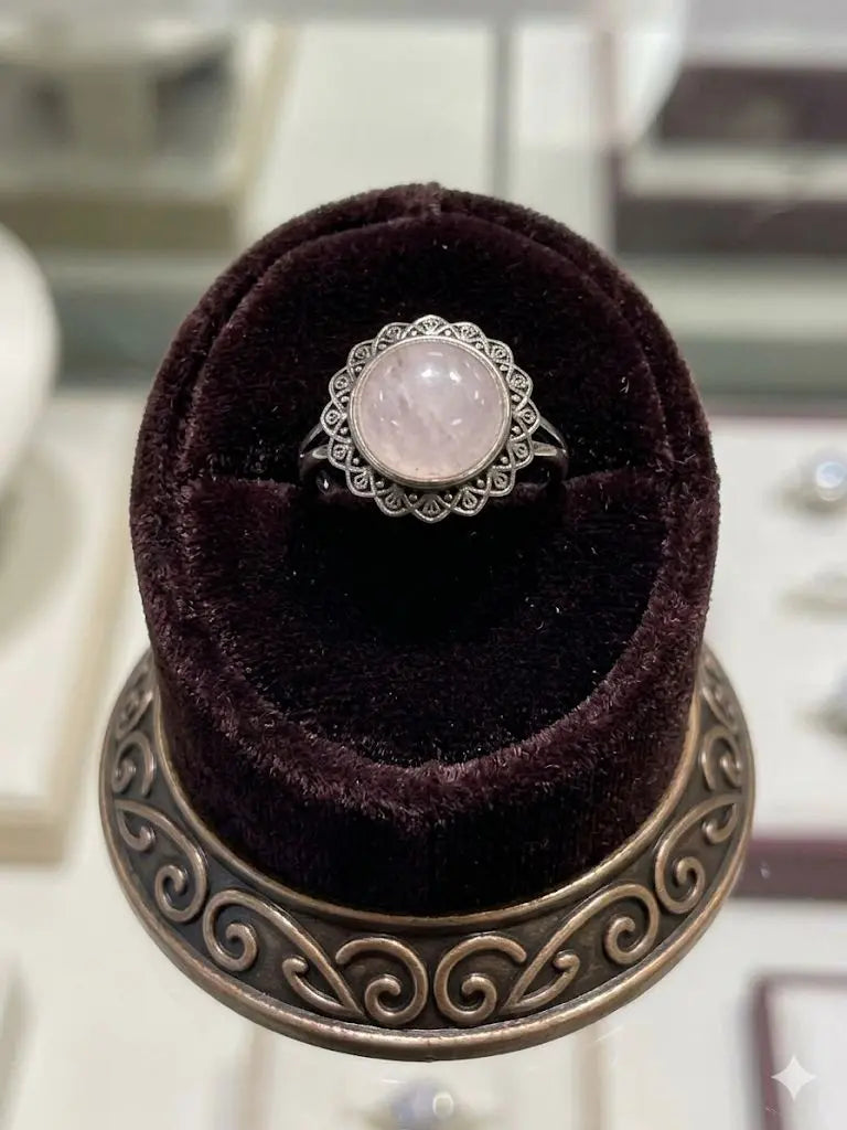 Handmade Natural Stone Gemstone Rings With Copper & Silver, Stone Size 10*10mm, Vin-New-Rin68