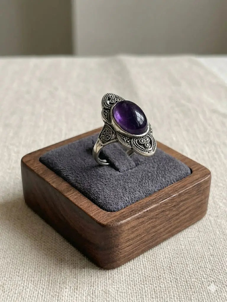 Handmade Natural Stone Gemstone Rings With Copper & Silver, Stone Size 10*14mm, Vin-New-Rin39