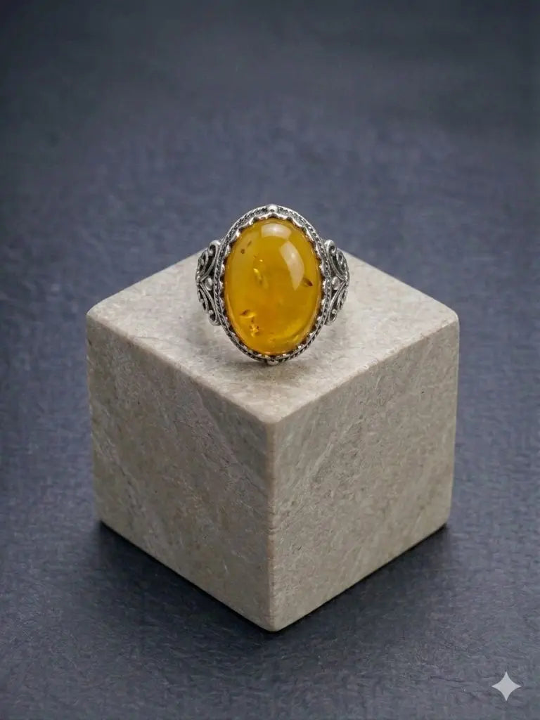 Handmade Natural Stone Gemstone Rings With Copper & Silver, Stone Size 12*16mm, Vin-New-Rin51
