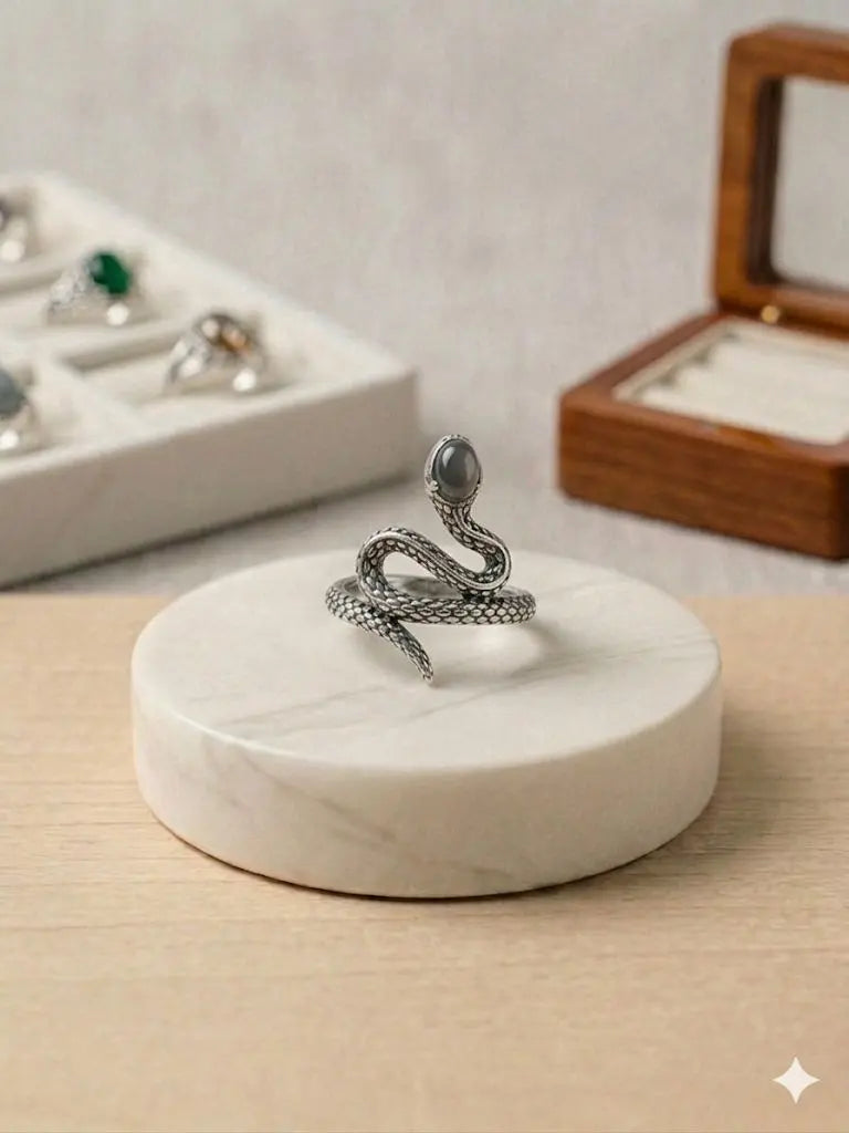Handmade Natural Stone Gemstone Rings With Copper & Silver, Stone Size 4*6mm, Vin-New-Rin65