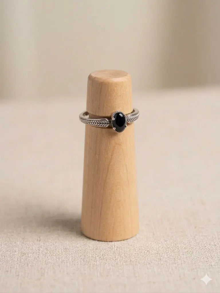Handmade Natural Stone Gemstone Rings With Copper & Silver, Stone Size 4*6mm, Vin-New-Rin87