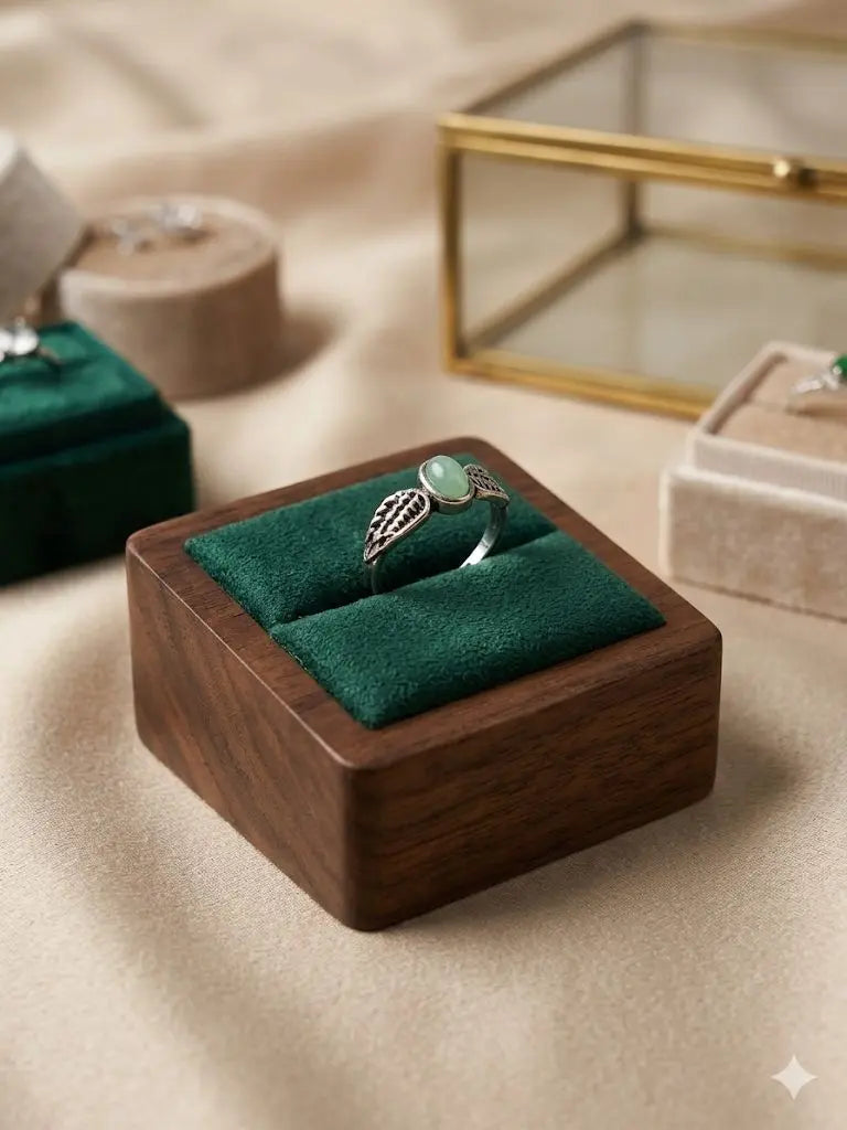 Handmade Natural Stone Gemstone Rings With Copper & Silver, Stone Size 4*6mm, Vin-New-Rin96