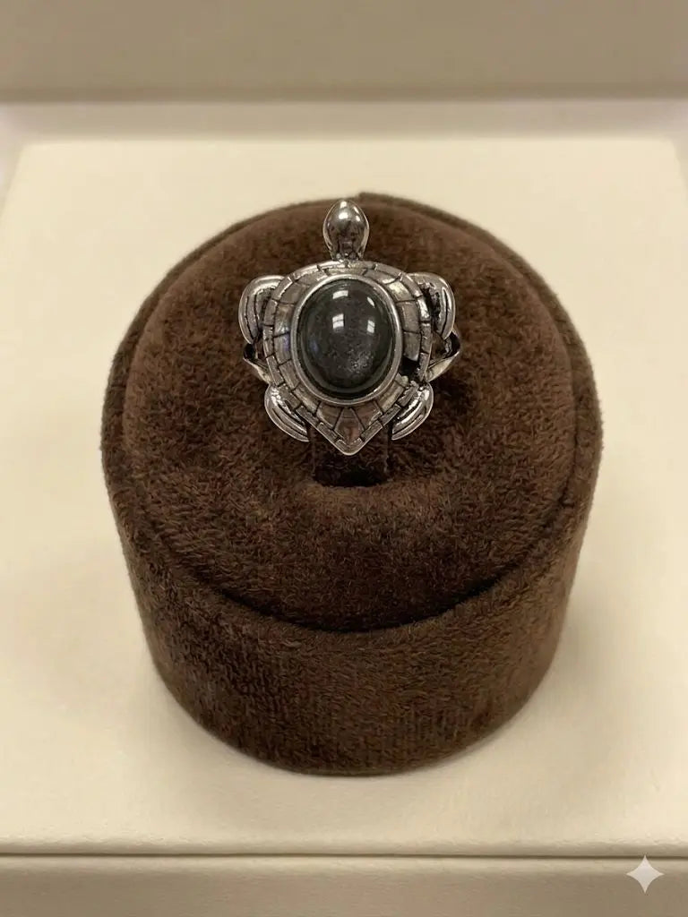 Handmade Natural Stone Gemstone Rings With Copper & Silver, Stone Size 8*10, Vin-New-Rino8