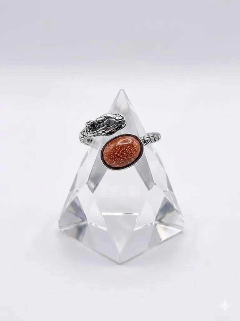 Handmade Natural Stone Gemstone Rings With Copper & Silver, Stone Size 8*10mm, Vin-New-Rin51