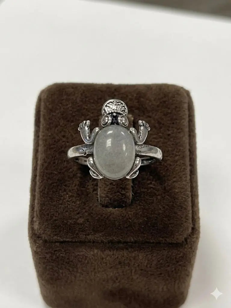Handmade Natural Stone Gemstone Rings With Copper & Silver, Stone Size 8*10mm, Vin-New-Rin20