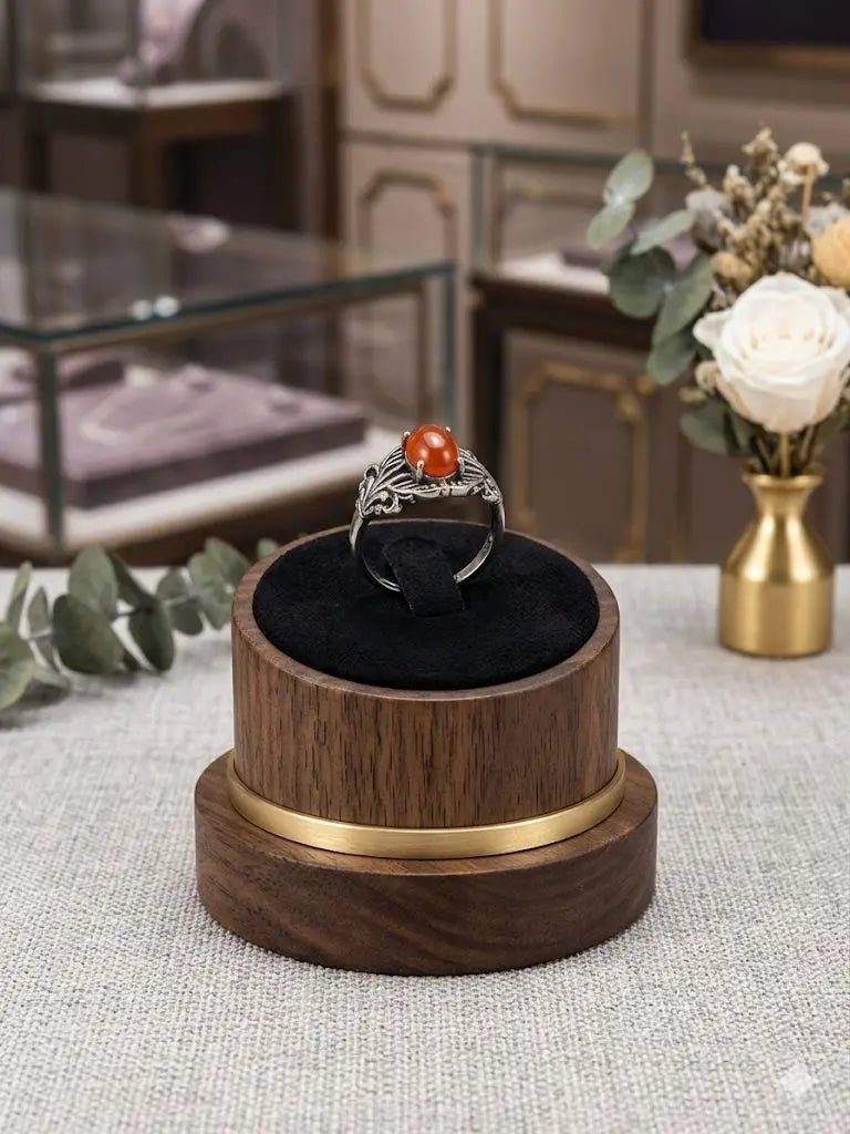 Handmade Natural Stone Gemstone Rings With Copper & Silver, Stone Size 8*10mm, Vin-New-Rin78