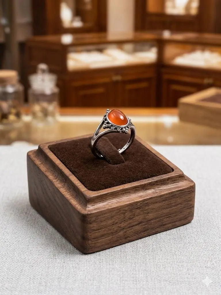 Handmade Natural Stone Gemstone Rings With Copper & Silver, Stone Size 8*10mm, Vin-New-Rin85
