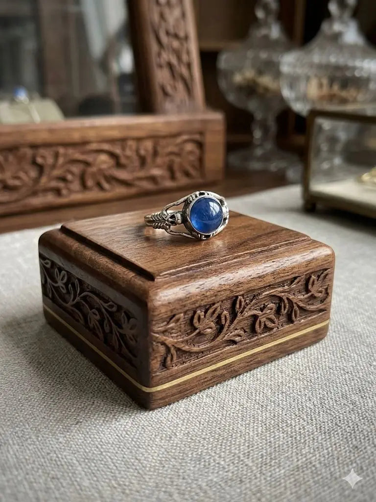 Handmade Natural Stone Gemstone Rings With Copper & Silver, Stone Size 8*8mm, Vin-New-Rin80