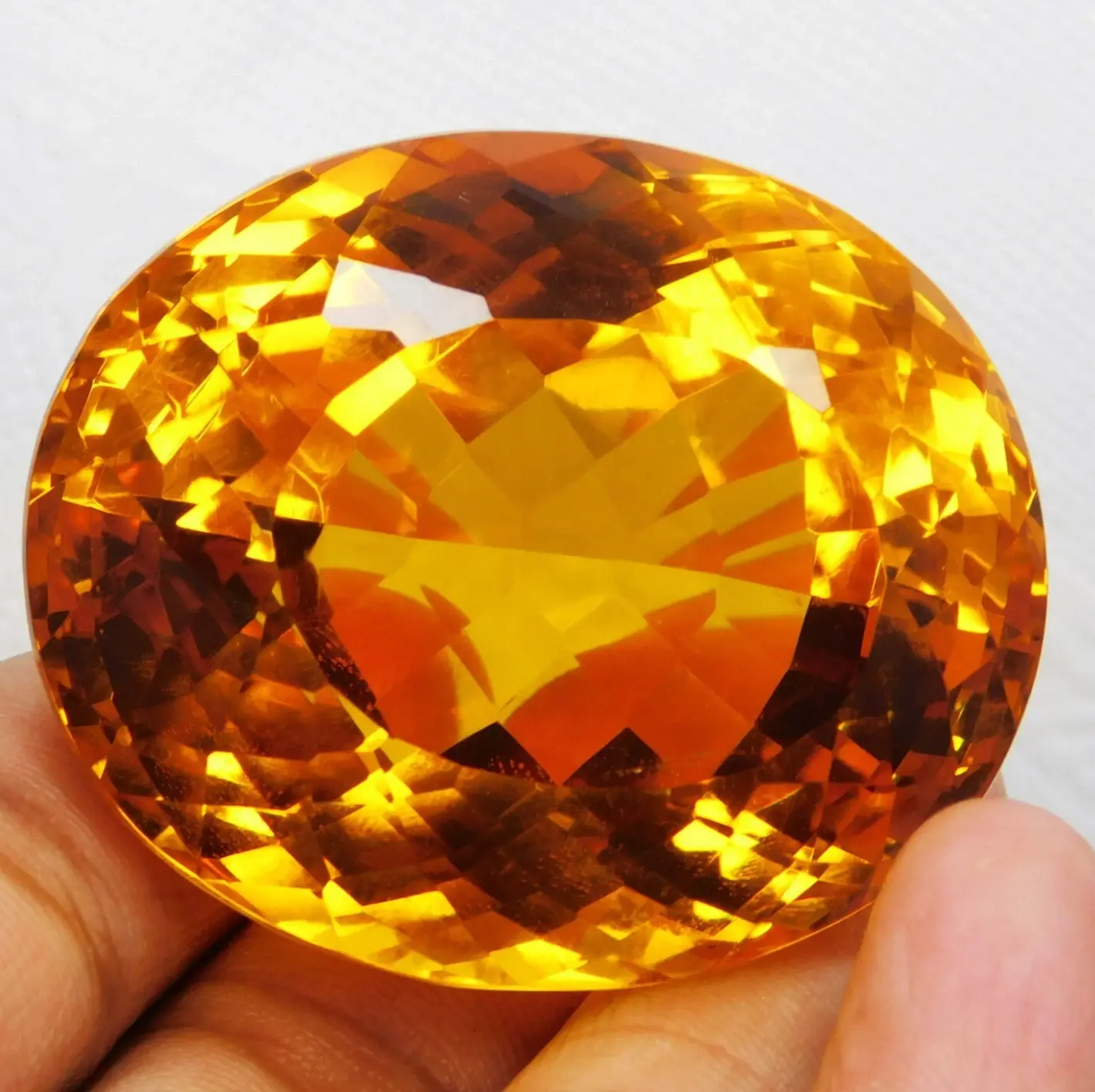 Huge 463.35 Ct Natural Yellow Topaz Oval Cut Certified Loose Gemstone Brazil ABC Jewelery