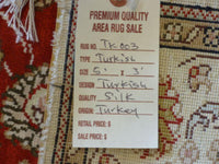 Hand Made Turkish Silk design rugs size 5' x 3' Abc-Silk-TK003