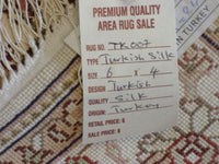 Hand Made Turkish Silk design rugs size 6' x 4' Abc-Silk-TK007