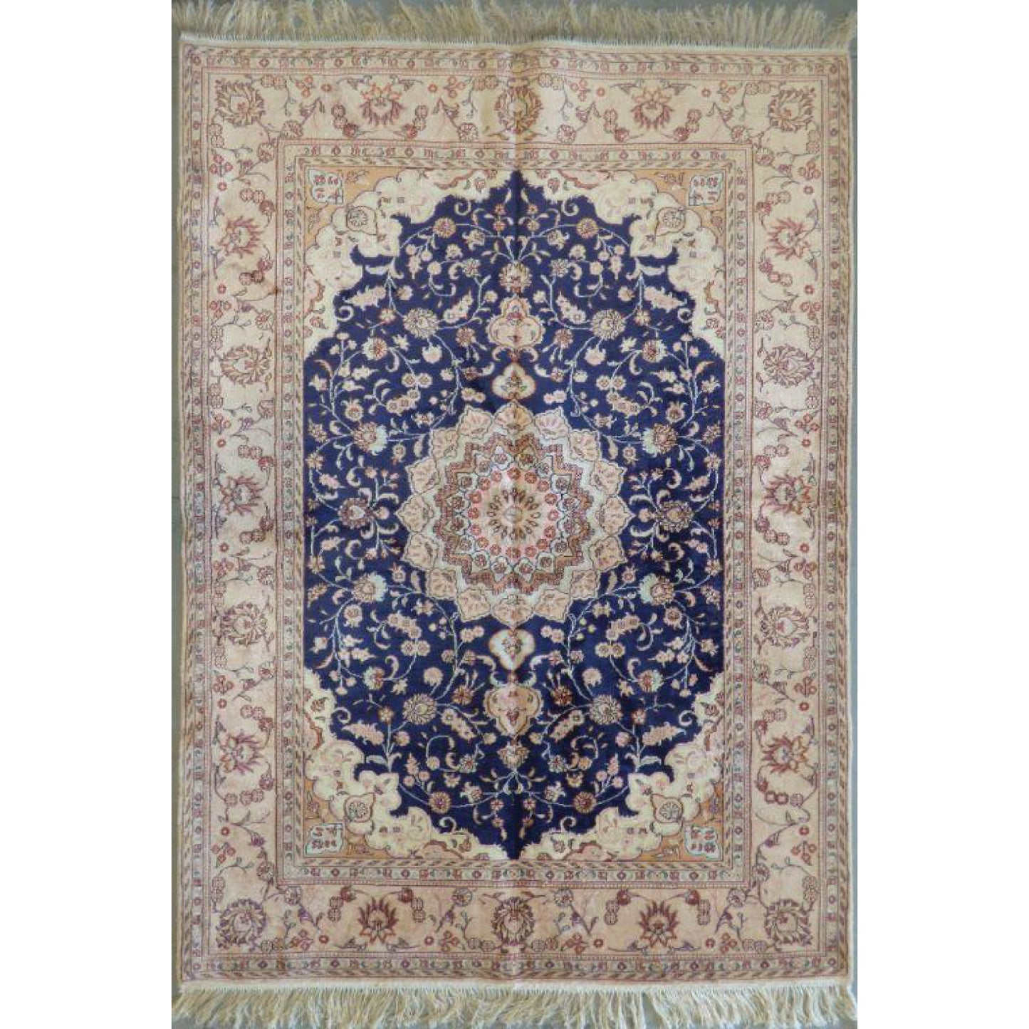 Hand Made Turkish Silk design rugs size 6' x 4' Abc-Silk-TK007-Blue