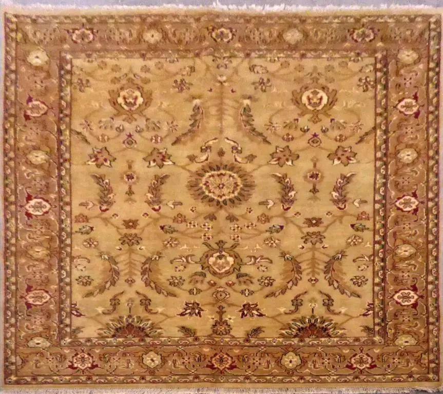 Indian Hand-Knotted Rug 9'7" X 8'1''