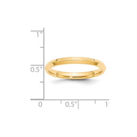 14KY 2.5mm Knife Edge Comfort Fit Band Size 12