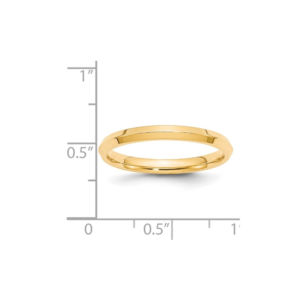14KY 2.5mm Knife Edge Comfort Fit Band Size 6.5