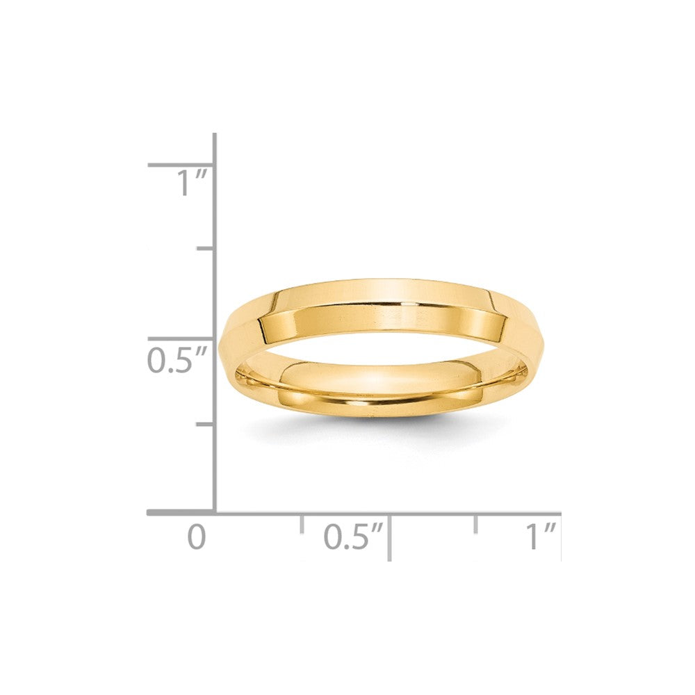 14KY 4mm Knife Edge Comfort Fit Band Size 13.5