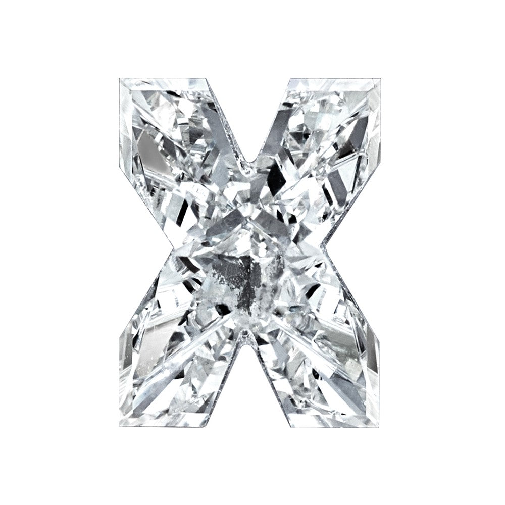 Lab Grown VS+, F+ 2.1ct 9mm Letter X Diamond