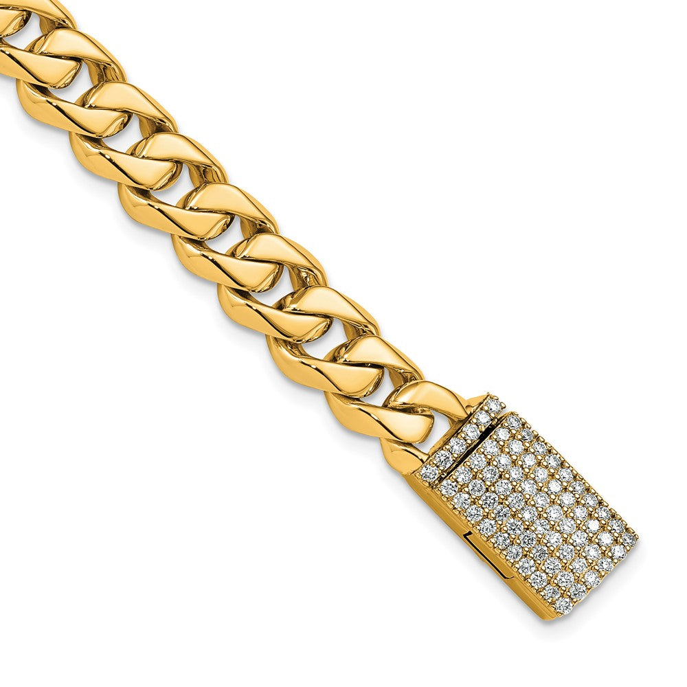 14k 1 1/4ct Lab Grown Dia VS+ F+ Comp 8in 8.5mm Link Bracelet