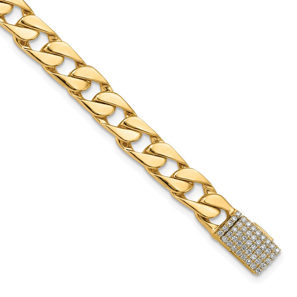 14k 1/2ct Lab Grown Dia VS+ F+ Comp 8in 6.5mm Polished Link Bracelet
