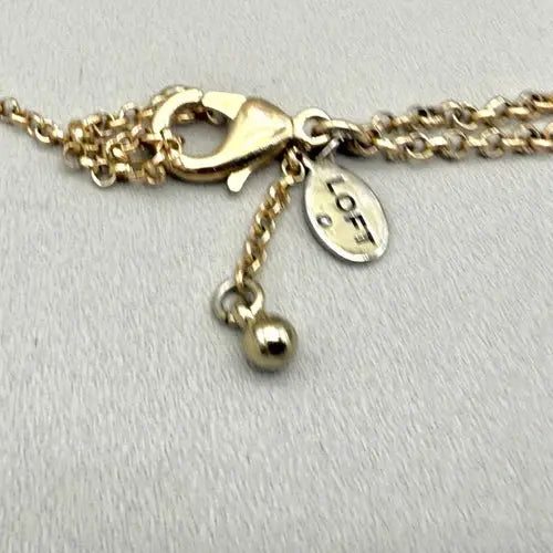 LOFT Necklace Womens Pink Gray Coral Tone Chunky Beads Double Strand 22 Inch ABC Jewelery