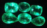 Loose Gemstone Natural Emerald 8-10 Ct 6 Pcs Lot Certified Colombian Emerald E76 ABC Jewelery