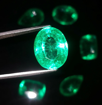 Loose Gemstone Natural Emerald 8-10 Ct 6 Pcs Lot Certified Colombian Emerald E76 ABC Jewelery