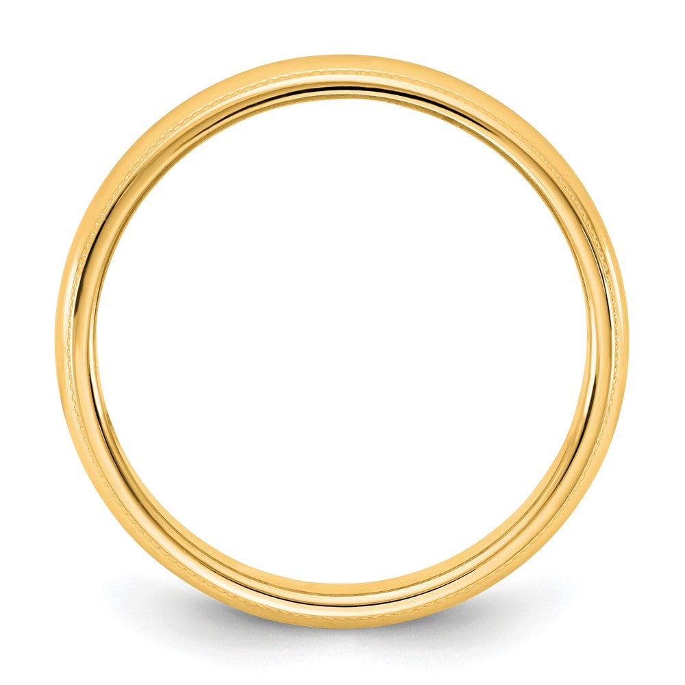 10KY 4.5mm Milgrain Half Round Band Size 11