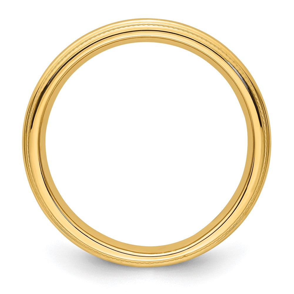 14KY 3mm Milgrain Comfort Fit Band Size 10
