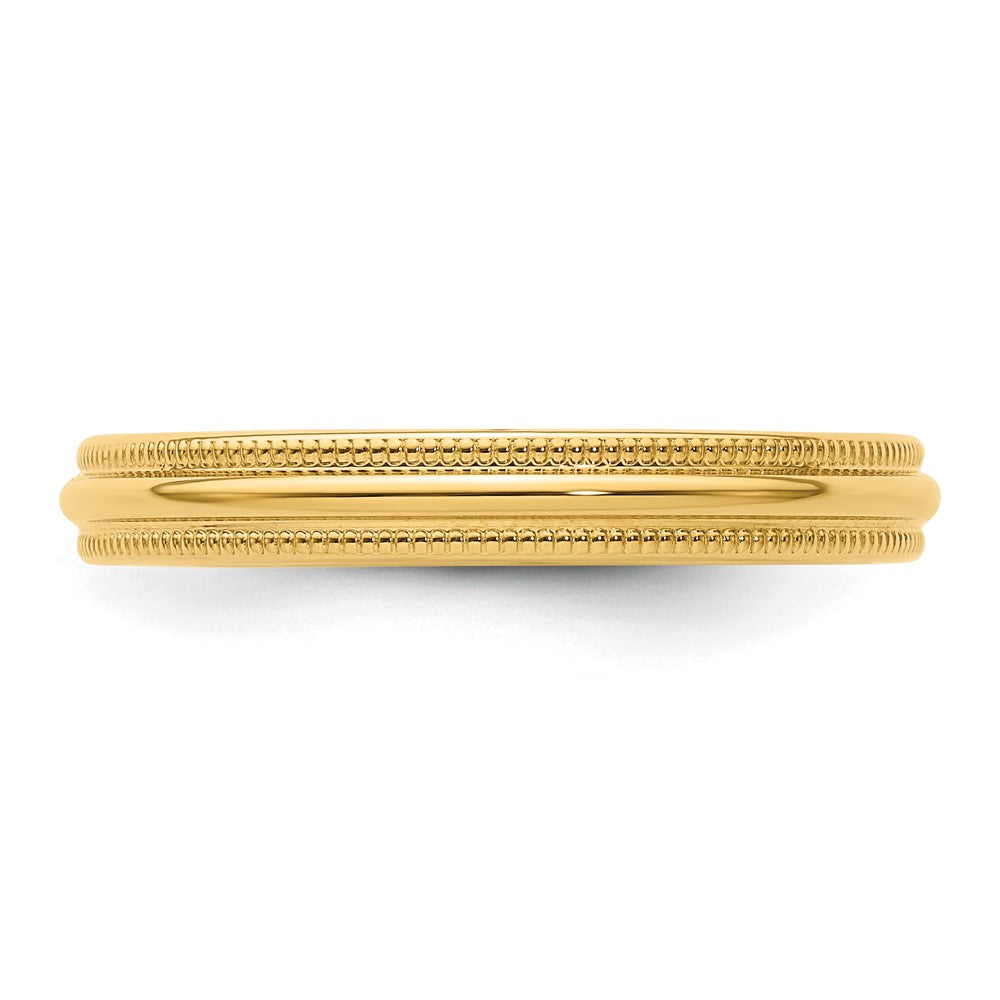 14KY 3mm Milgrain Comfort Fit Band Size 14