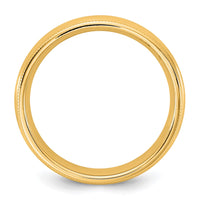 10KY 4.5mm Milgrain Comfort Fit Band Size 14