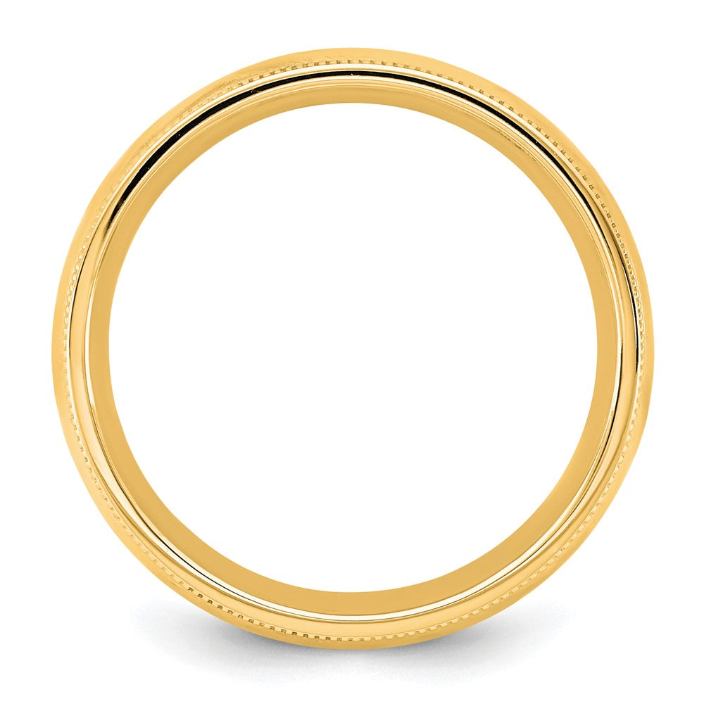 14KY 5.5mm Milgrain Comfort Fit Band Size 6.5