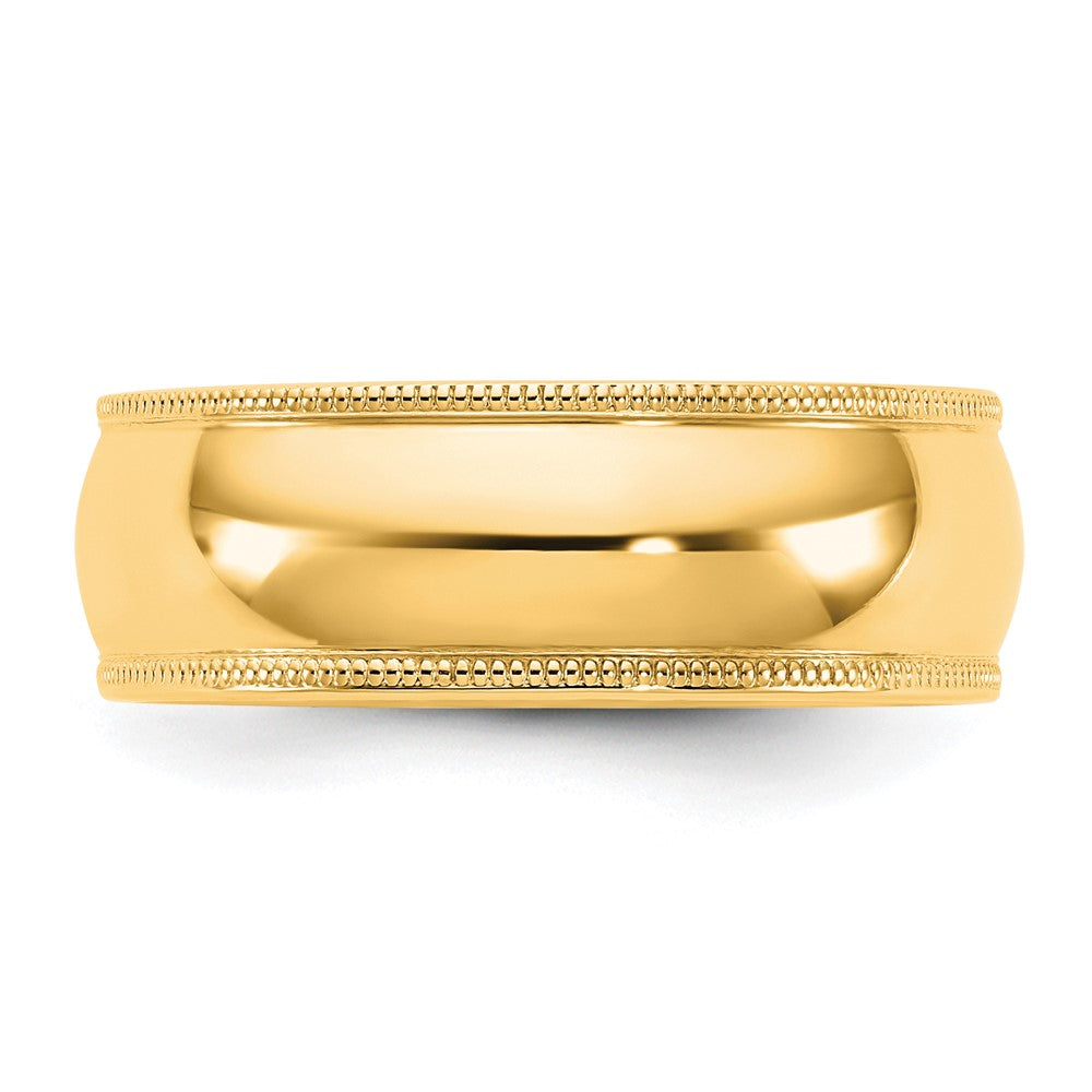 10KY 7mm Milgrain Comfort Fit Band Size 4