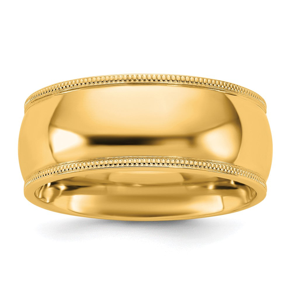 10KY 8mm Milgrain Comfort Fit Band Size 12.5