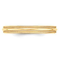 14KY 3mm LTW Milgrain Half Round Band Size 5.5