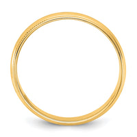 10KY 4.5mm LTW Milgrain Half Round Band Size 13.5