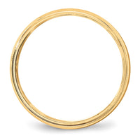 14KY 5mm LTW Milgrain Half Round Band Size 9.5