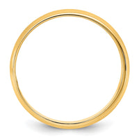 10KY 5.5mm LTW Milgrain Half Round Band Size 7.5