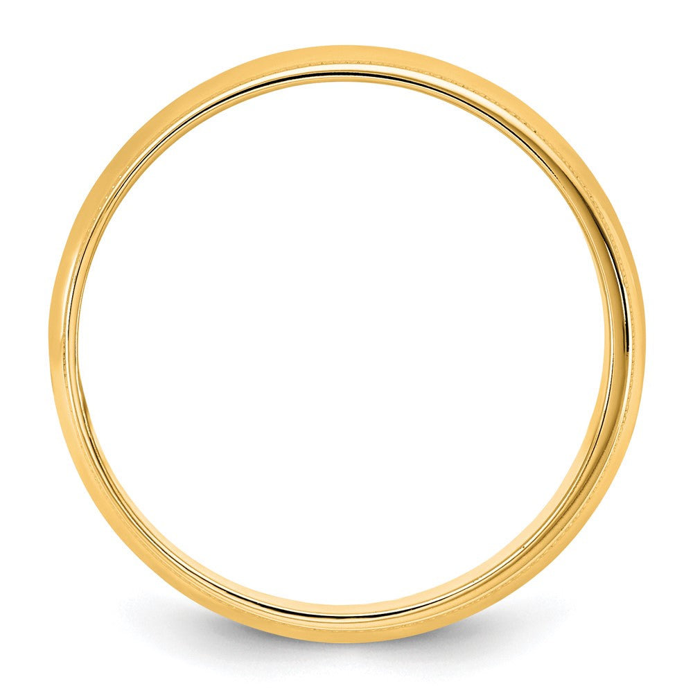 10KY 5.5mm LTW Milgrain Half Round Band Size 4